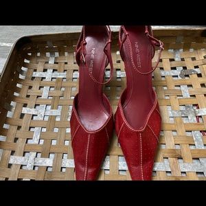 Nine West Red Strappy Heels